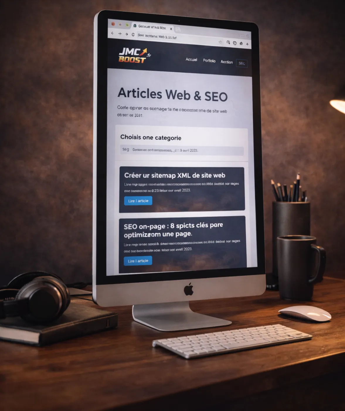 Aperçu d'un projet web créé par Jean-Marc