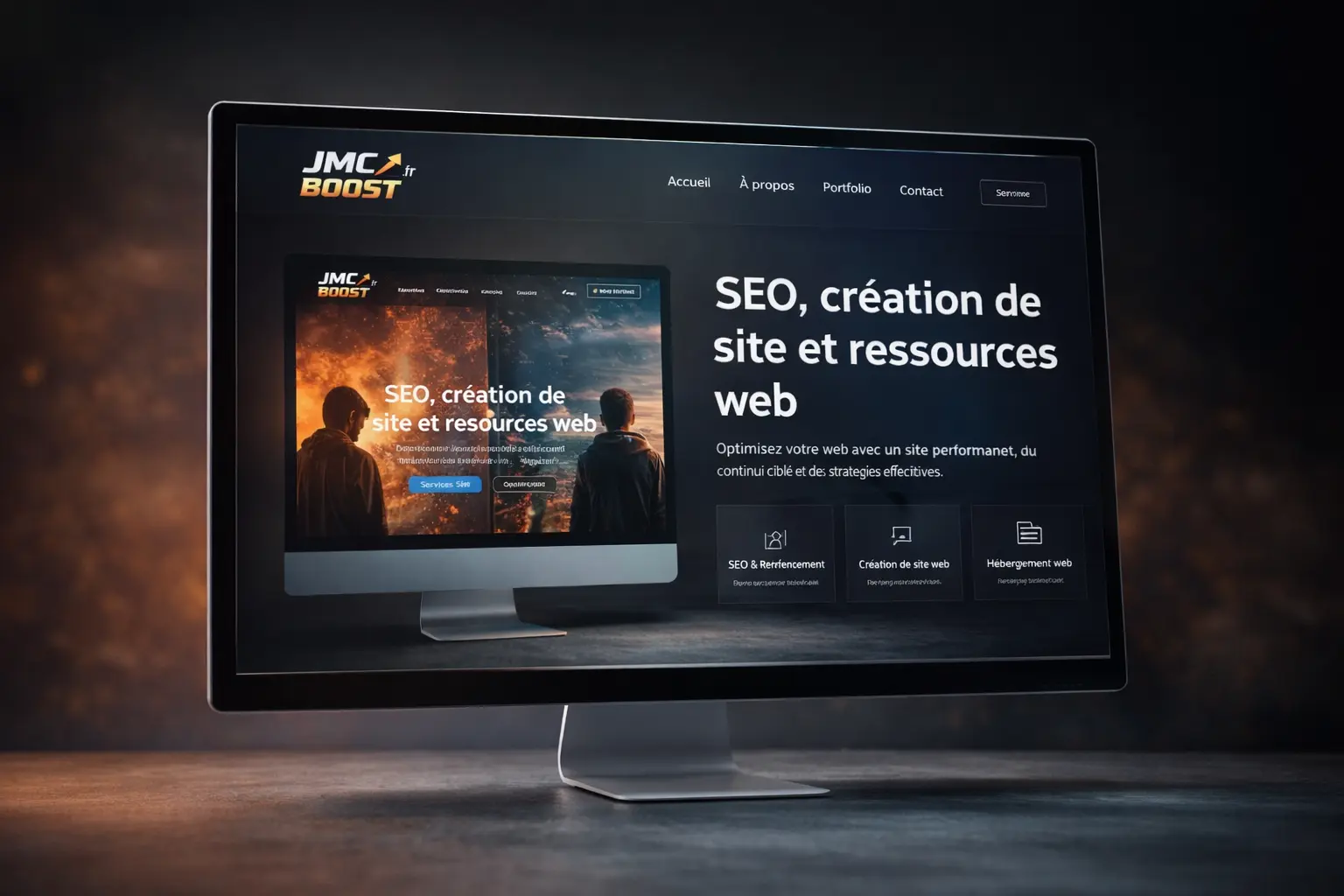 Aperçu du site principal JMCBoost